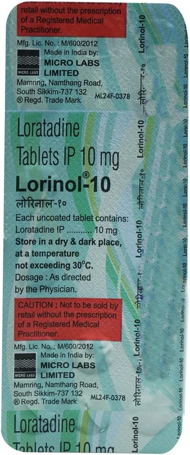 Lorinol 10 - Strip of 15 Tablets