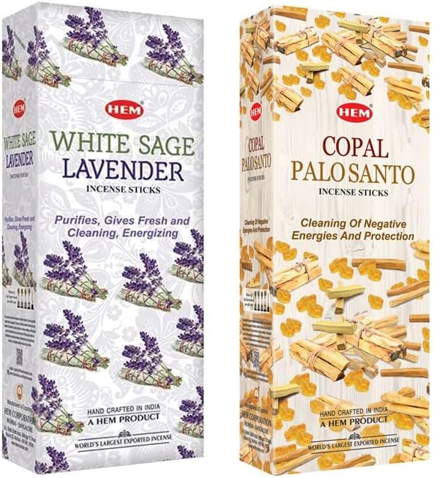 Encens Hem - Copal - Lot De 6 Boîtes (20 Bâtons Par Boîte) - Neuf, Parfum Naturel - Bien-être