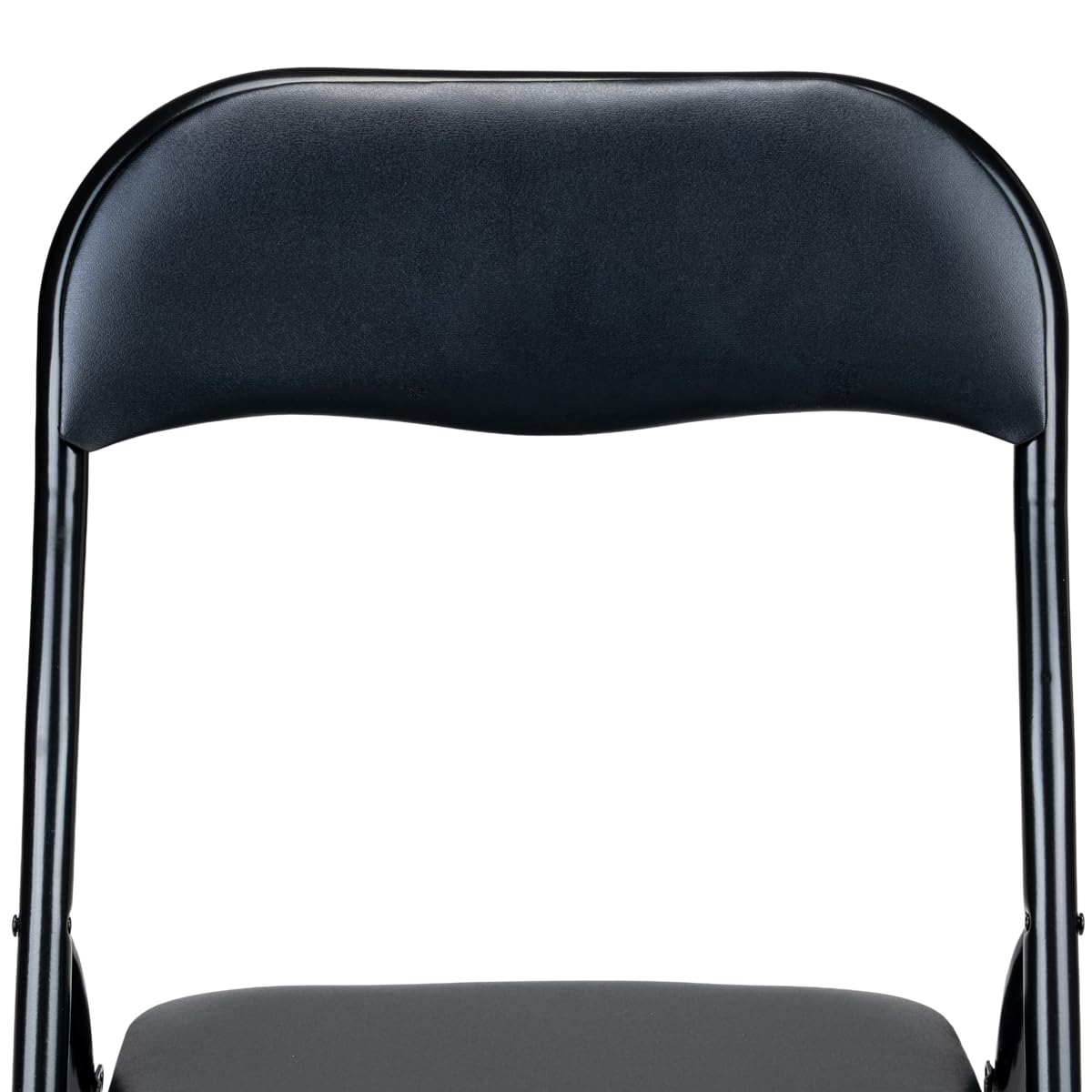 Gremium Set 4 Sedie Pieghevoli Con Cuscino In Ecopelle A Doppia Imbottitura, Seduta Ergonomica E Struttura Richiudibile Salvaspazio In Acciaio Inossidabile