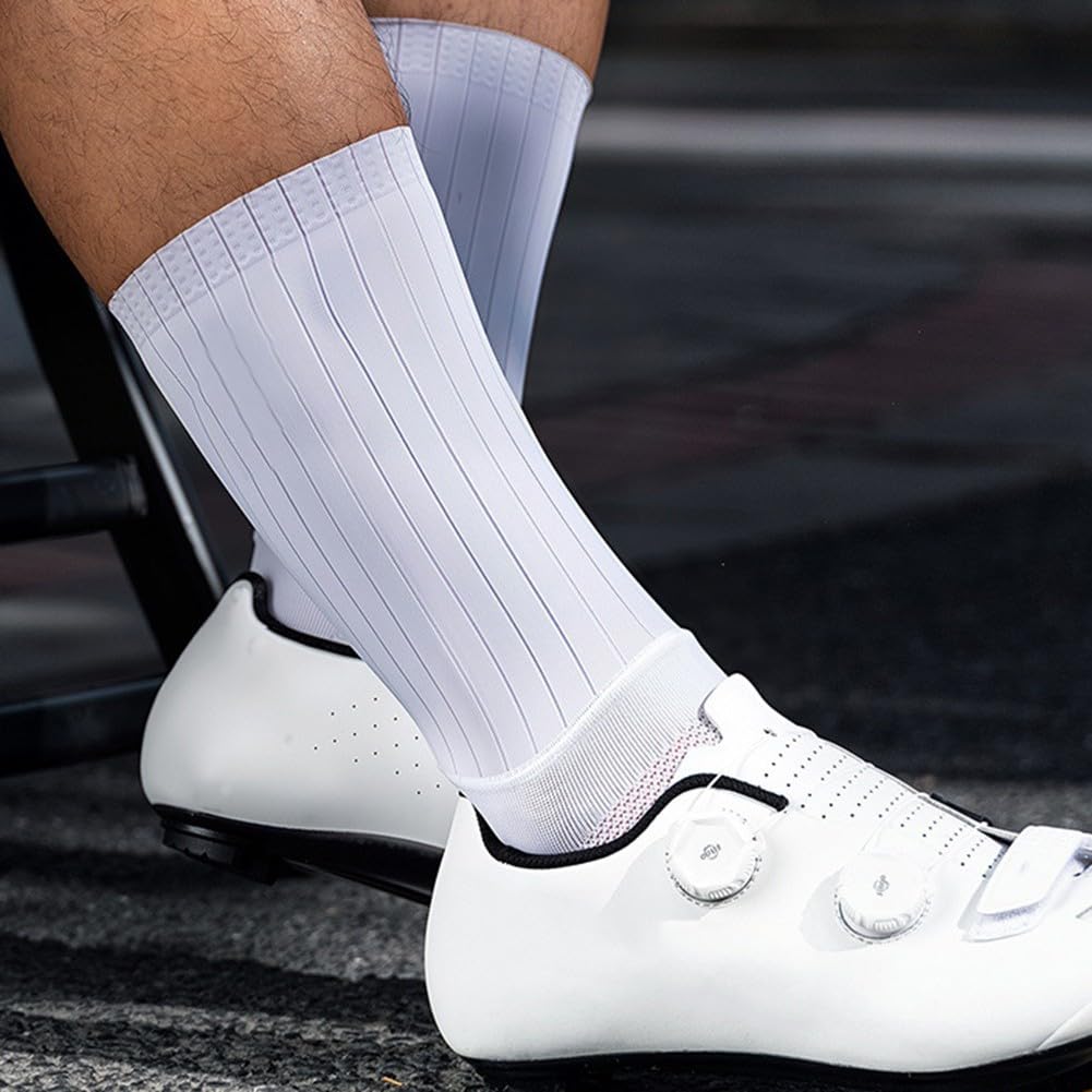 Chaussettes de cyclisme antidérapantes en silicone, résistantes au glissement et à la déformation, pour route, course et fitness