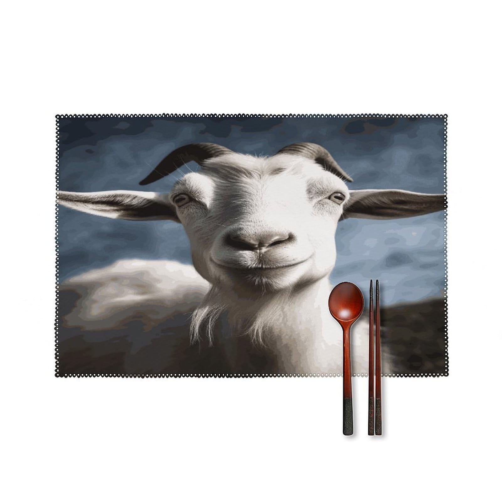 Fodpand Style Goat Placemats Set Of 4 Place Mats Table Mats