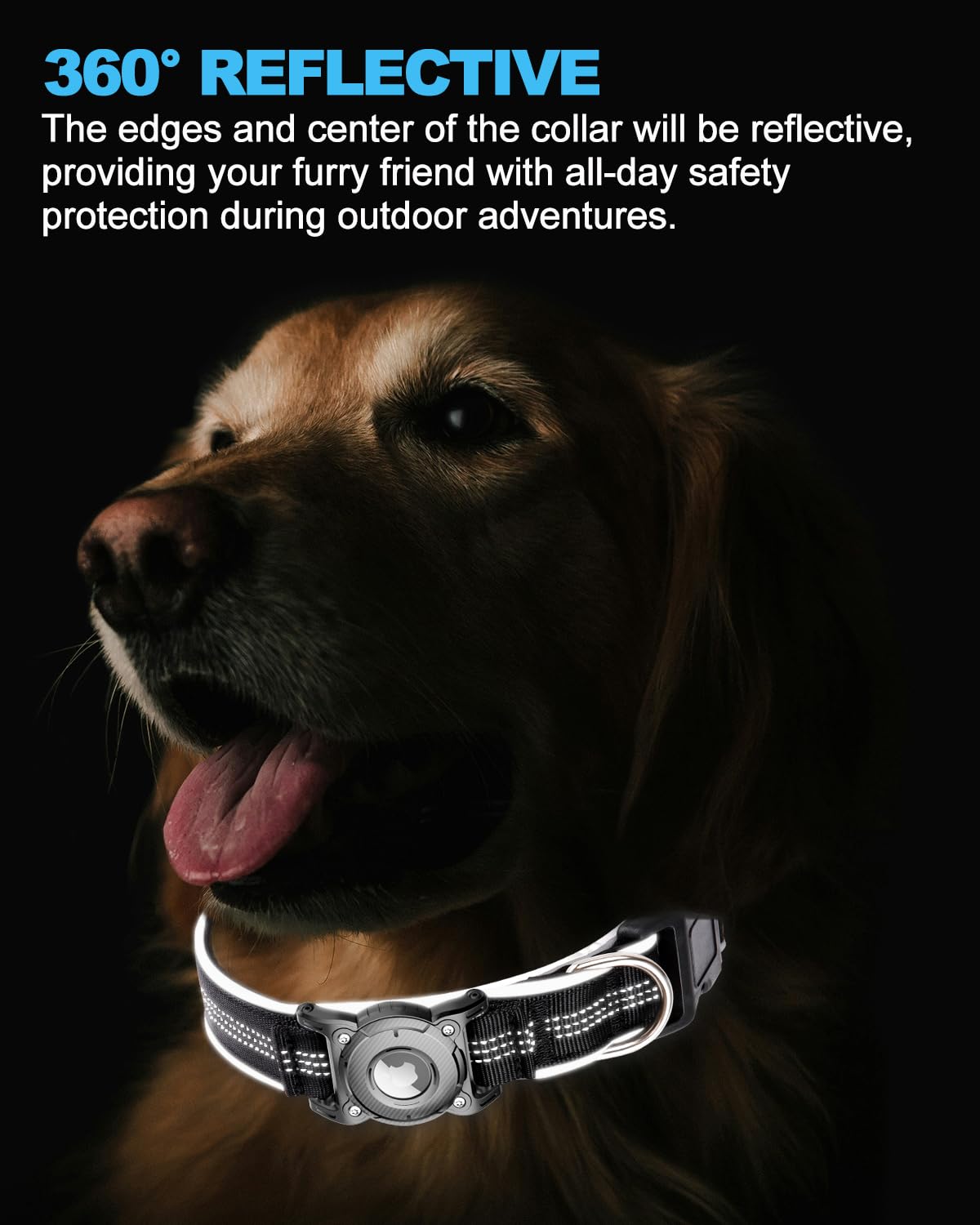 ONEONTA Air Tag Dog Collar, Blue, M (30-40cm) - Image 4