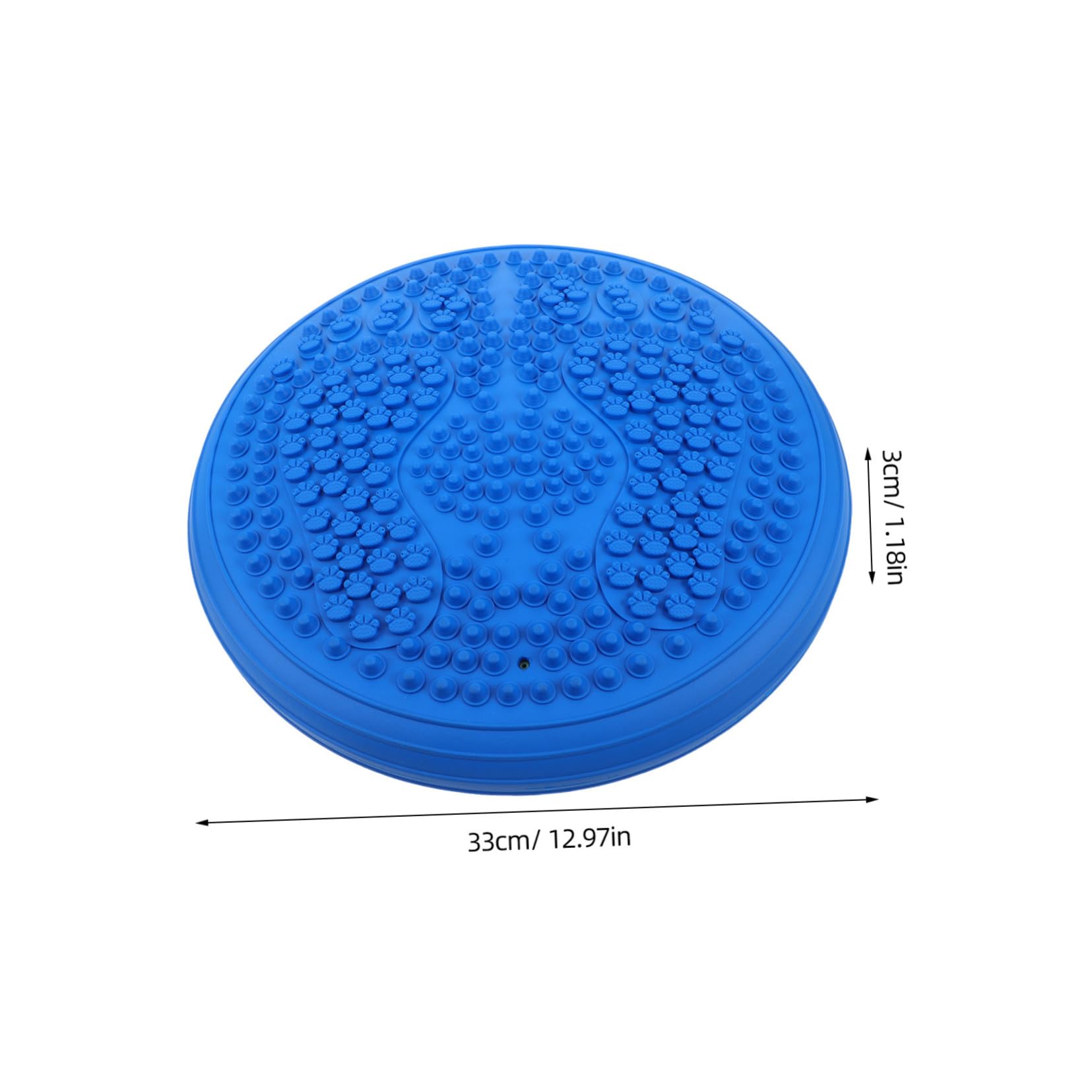 ABOOFAN Coussin Équilibre Gonflable pour Yoga et Massage des Tapis Air Épais avec Surface Texturée Support Jogging Stationnaire pour Hommes et Femmes Bleu avec Pompe Incluse