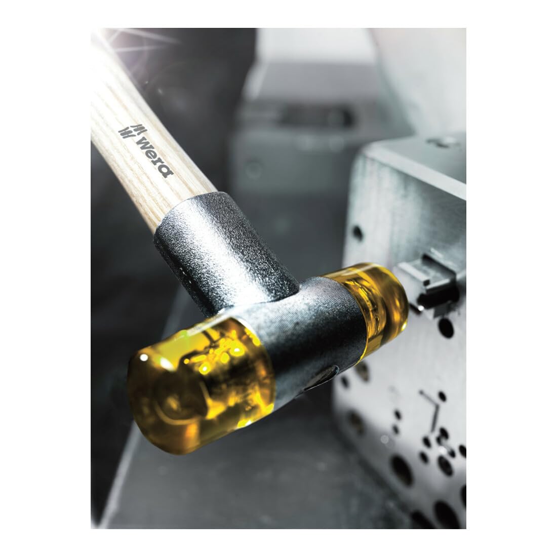 Wera 05000005001 100 Maillet avec embouts Cellidor, # 1 x 22 mm, Jaune