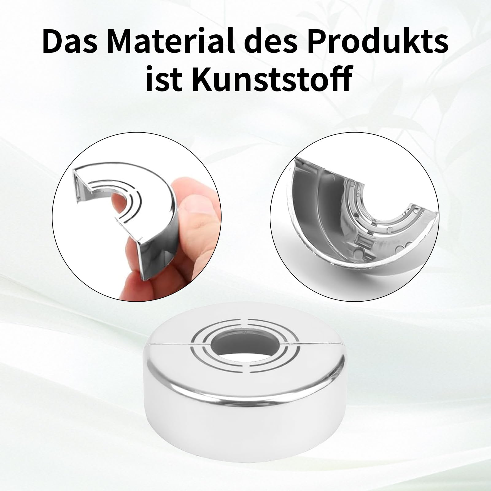 4 rozety do armatury prysznicowej, 70 x 30 mm, rozeta do armatury prysznicowej, rozety prysznicowej, rozety maskującej, 3 rozmiary regulowane, do armatury prysznicowej, kranów, rur grzewczych