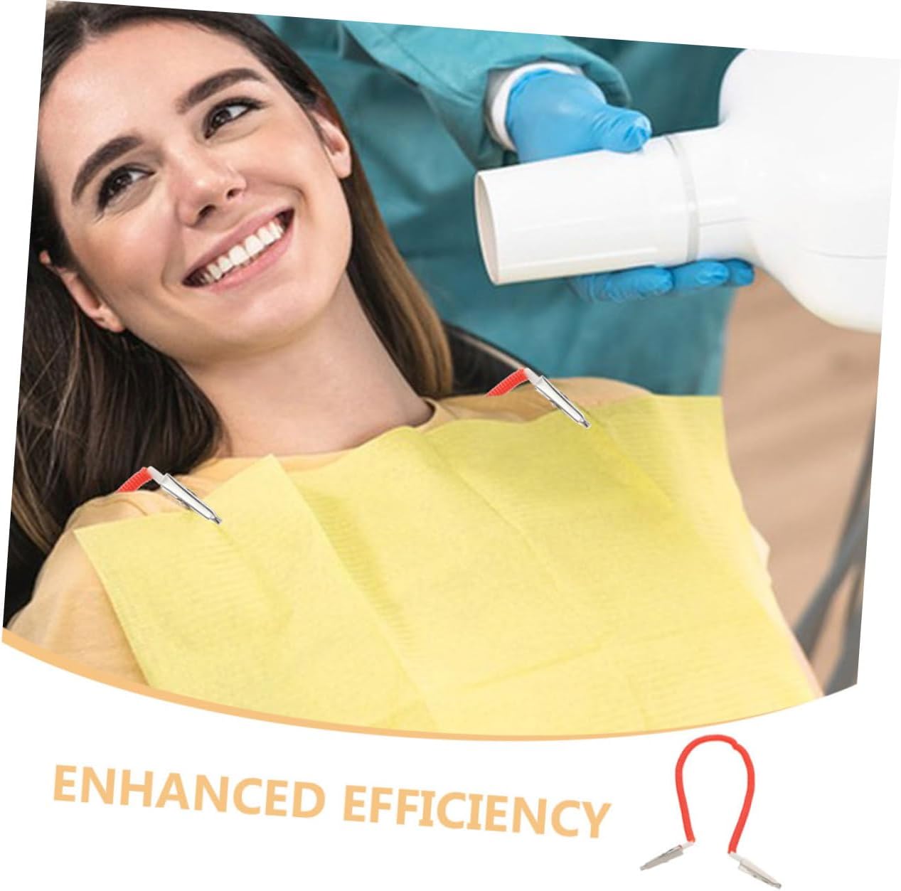 Ciieeo 2pcs Scarf Chain Clips for Napkins Reusable Bib Holders Easy to Clean and Maintain for Clinics and Hospitals Convenient for Healthcare Professionals