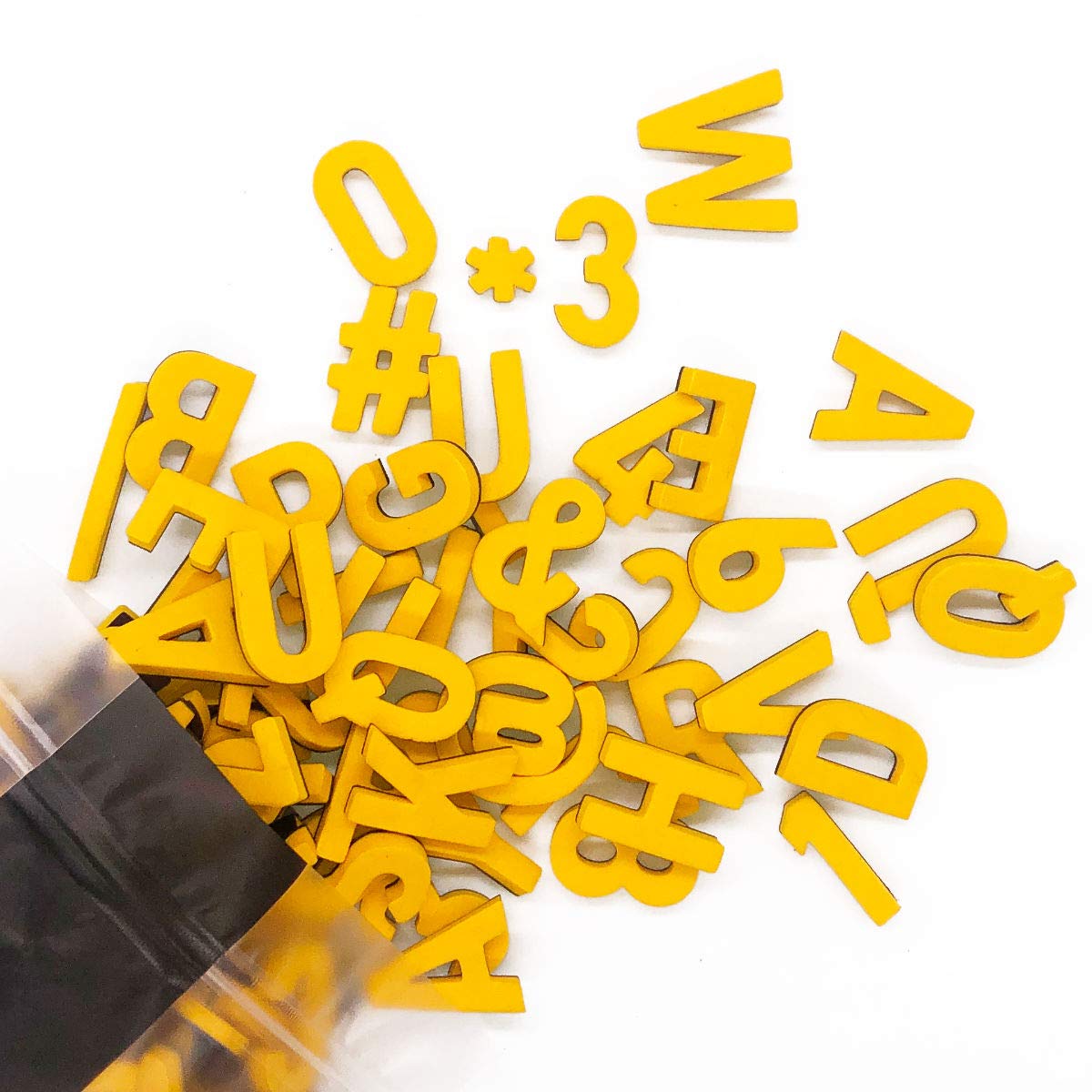 220 lettere e numeri magnetici (giallo)