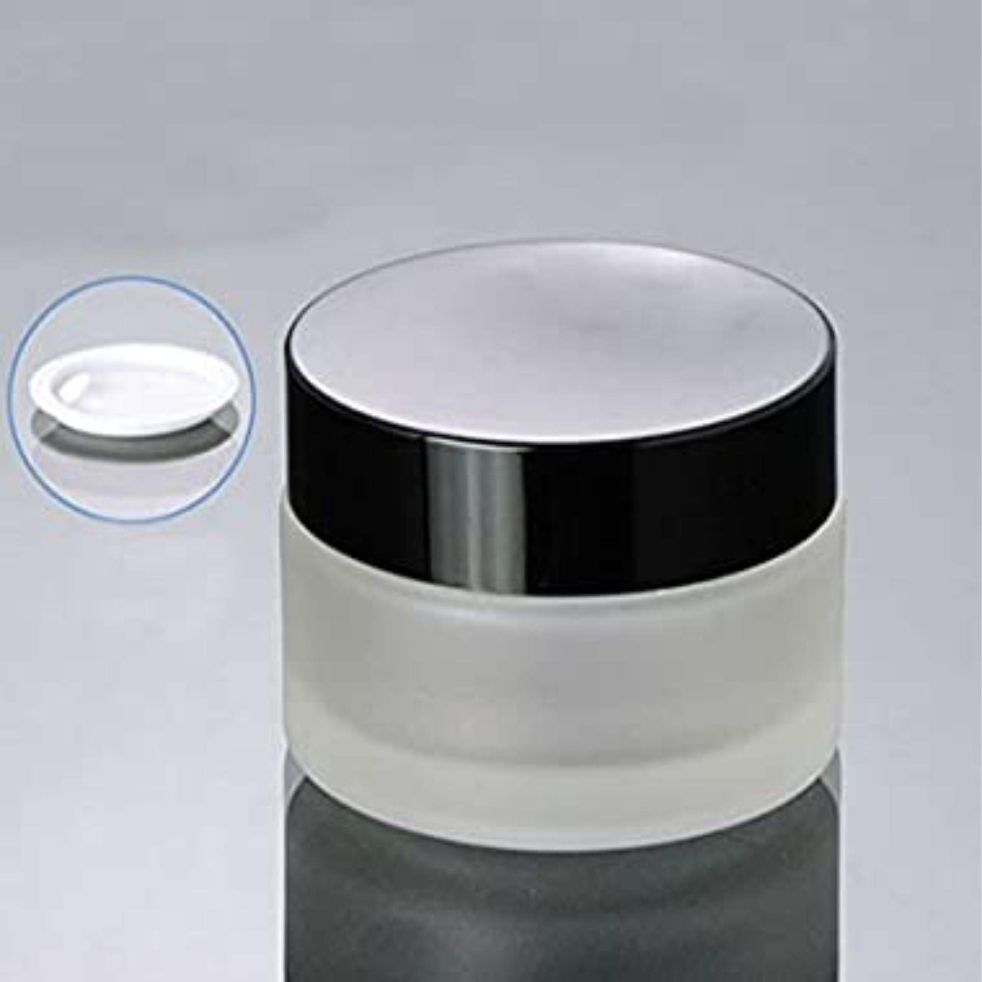 Devinez Multipurpose (Pack of 2) Frosted Glass Empty Jar/Container with Black Cap, 50 Gms, for Beauty, Cream, Blends, Skin Care, Hair Care, Travel, Toners, Cosmetic & DIY-picture-45