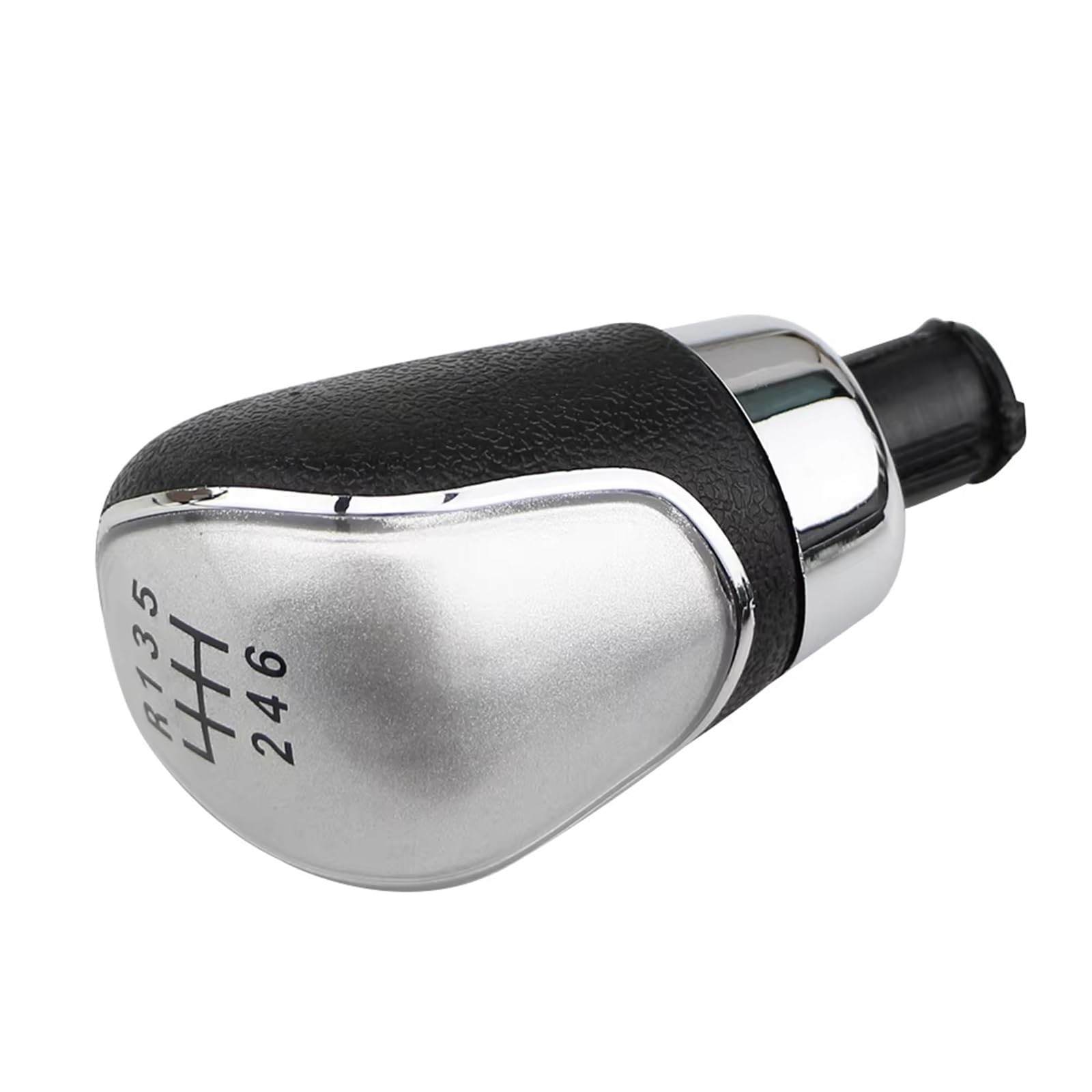 EFDDTBHE Compatible with Fiesta MK7 2008-2013 for Focus MK2 FL 2008-2011 5/6 Speed MT Gear Head Shift Knob Gaiter Boot Shifter Handle(6 Speed Sliver)