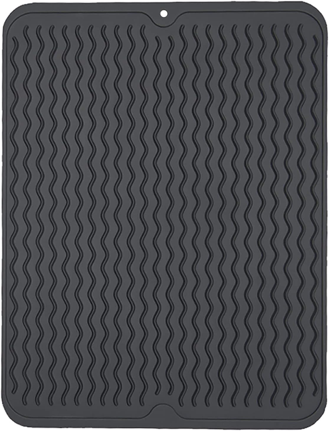 Silikon Abtropfmatte 30x40 Cm - Für Spüle, Rutschfest Mit Ablaufrinne