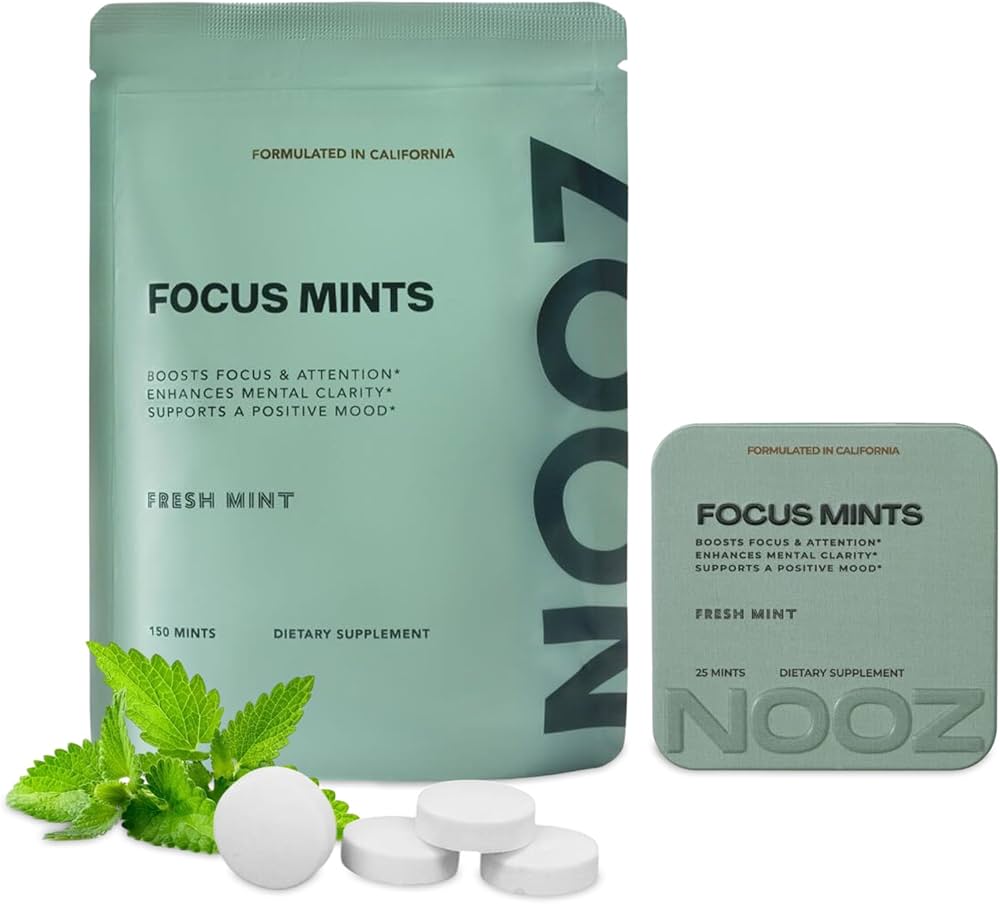 Amazon.com: NOOZ Focus Mints Refill Bag - Caffeine-Free Brain Amazon.com: NOOZ Focus Mints Refill Bag - Caffeine-Free Brain