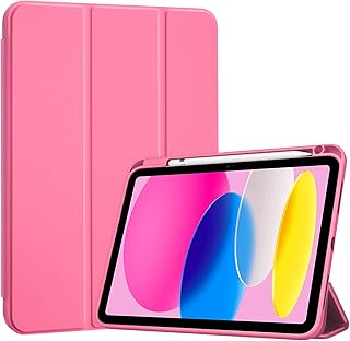 ProCase iPad 10th Generation Case iPad Case 10th Gen (2022 Model) 10.9 Inch iPad 10 Case, 10th Gen iPad Cases Cover with Pencil Holder for 10th Generation iPad A2696 A2757 A2777 -Pink