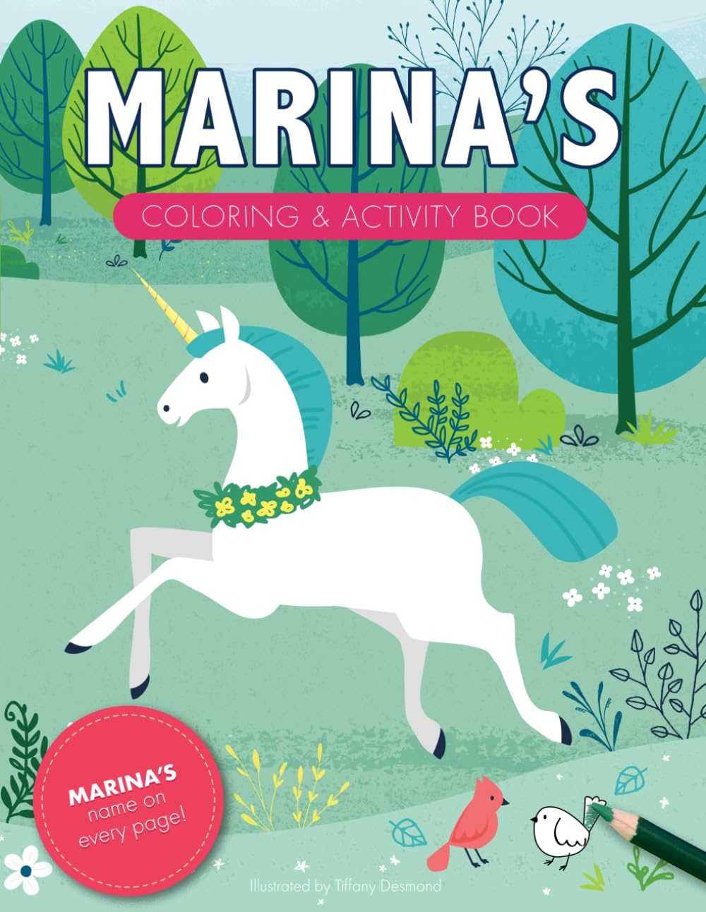 Marina's Coloring & Activity Book: A Personalized Gift For Marina - Her Name On Every Page (Personalized Coloring Pages)
