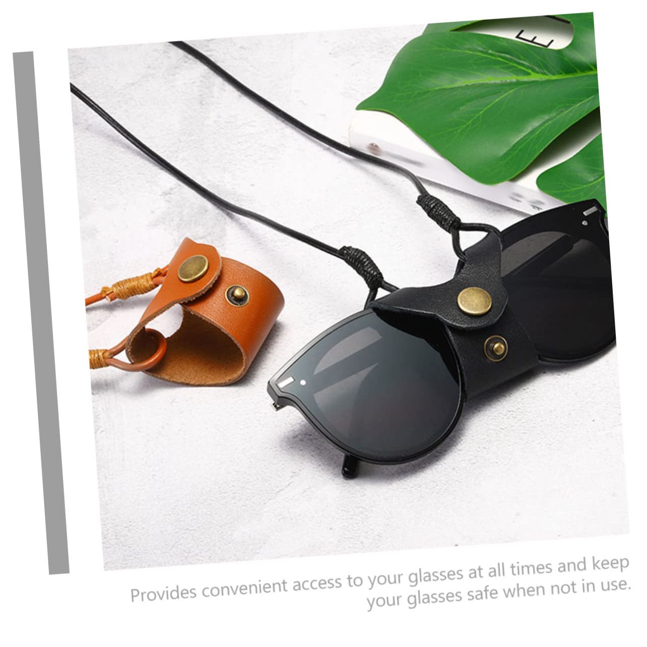 Hemobllo 5piezas Soporte De Gafas De Cuello De Piel Sintética Correa Para Gafas De Sol y Graduadas Accesorio De Moda Para Mujeres Sin Complicaciones