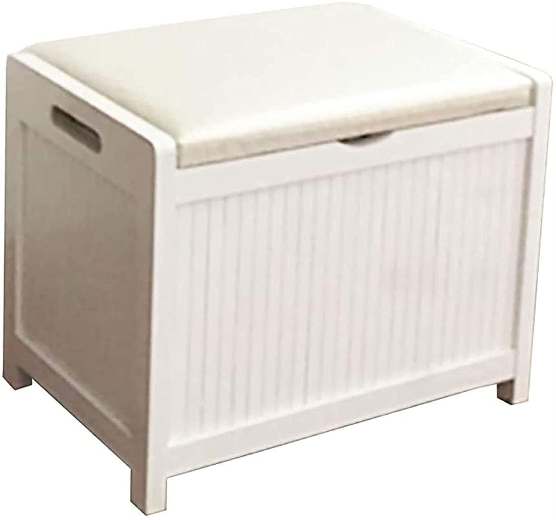 Banc de rangement d'entrée blanc pour changer de chaussures