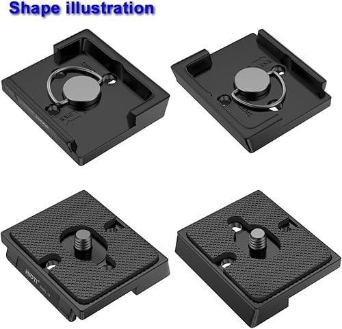 Miniatura 5 de SIOTI Placa de liberación rápida 200PL-14 a RCRC2XPRO, 200PL-14 QR, compatible con cabezal de trípodes Manfr0tt0 con sistema de conexión rápida