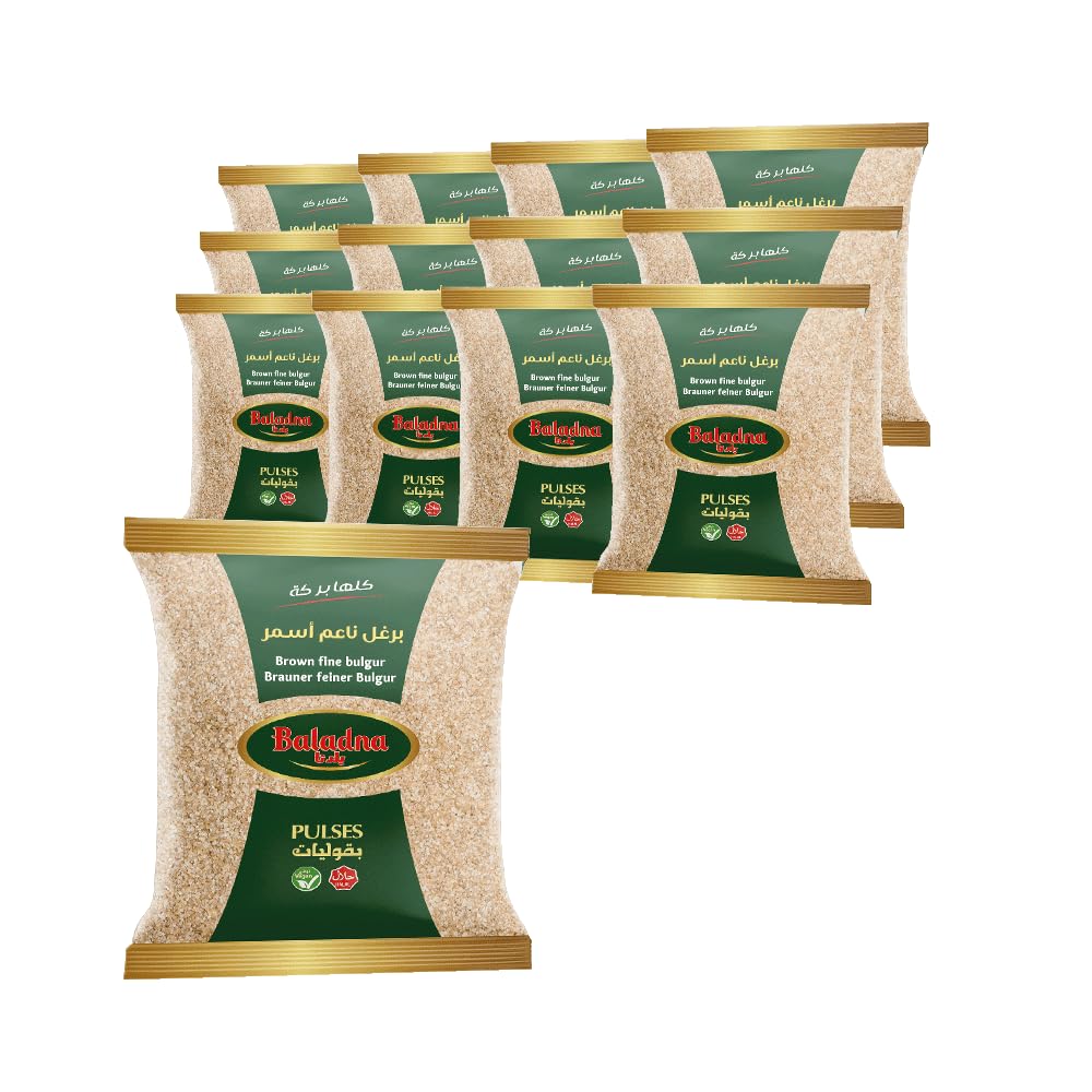 Baladna Brauner feiner Bulgur Halal 900 g x 12 Pcs