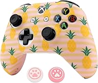 Vista 1 de RALAN - Funda protectora de silicona antideslizante para control de Xbox One compatible con Xbox 1 inalámbricacon cable con 2 bonitas tapas