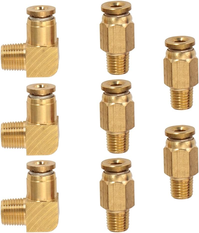 Shift Knobs Air Line Kit Compatible with 13 15 18 Eaton Fuller Transmissions, 12 Feet High Pressure Resistant Air Tubes with Push-in Fittings, Update Your Transmission Air System