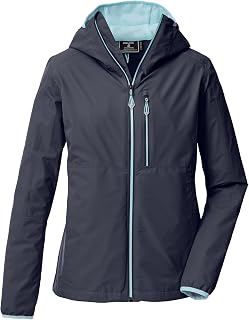 Killtec Damen Kos 73 Wmn Jckt Funktionsjacke/Regenjacke wasserdicht mit Kapuze, packbar