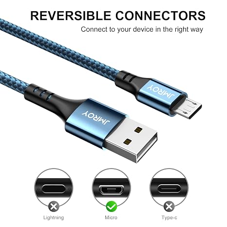 Micro USB Cable,Android charger cable fast charging cable1M Braided Micro USB Charger cable Compatible with Samsung S7/S6/S5, HTC, Huawei, Sony, Nexus, Nokia, Tablet,PS4 and More