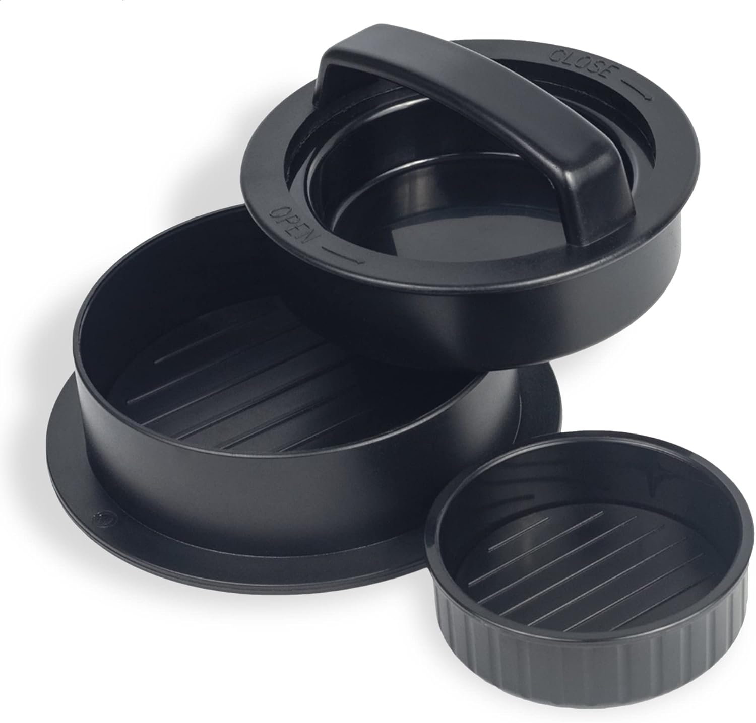 Non Stick Stuffed Burger Press, 3in1 Stuffed Hamburger Maker