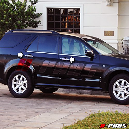 A-Pads Compatible With(Just Overlay Stick On, Not For Snap In Replacement) Chrome Door Handle Covers For Cadillac Sts 05-2007 / Srx 2004-09 / Cts 2008-09 10 11 12 13 - Without Passenger Keyhole #TOP2