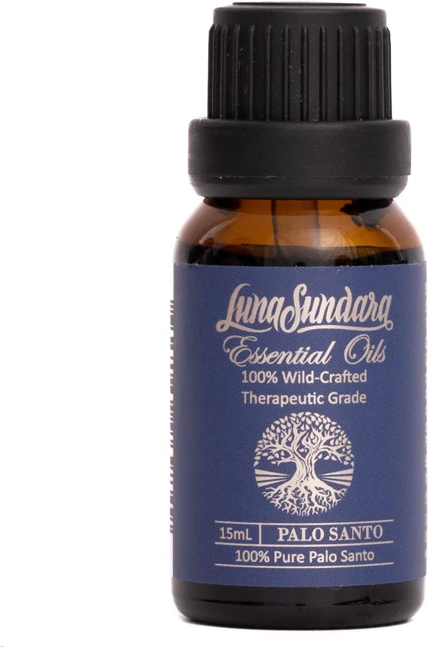 Palo Santo Essential Oil, Energy Cleansing Oil, Spiritual Essential Oil, 100% Pure Organic and Undiluted, Aromatherapy Oils, Meditation & Spiritual Cleansing 15mL