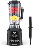 AMZCHEF 8-IN-1 Professional Blenders, 1800 Watts Commercial Blender for Kitchen with Timer, Innovative LED Panel, 8 Functions for Smoothies, Shakes & More, 8 Speeds & Pulse, 68 oz. Pitcher, Black