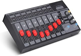 ZZBJ 8 Channel Single/4 Channel Stereo USB Portable Mini Mixer Audio Console Mixer Dj Controller
