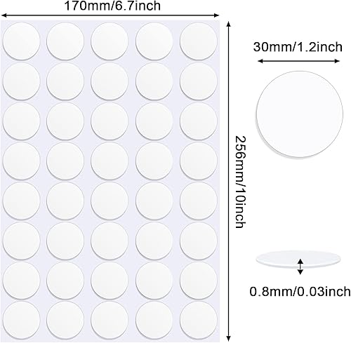 Miniatura 2 de JANYUN 280 calcomanías de puntos adhesivos de doble cara, masilla redonda extraíble transparente para colgar en la pared, sin rastro, impermeable,