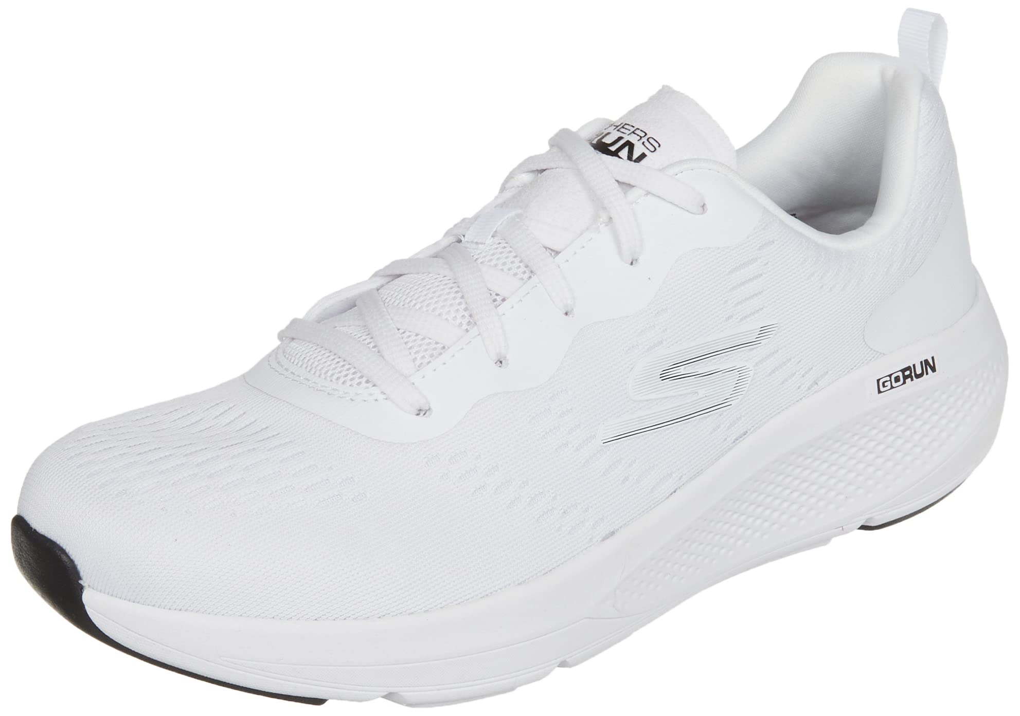 Skechers Women's GO Elevate Road Running Shoe, White Textile/Trim, 4.5 UK