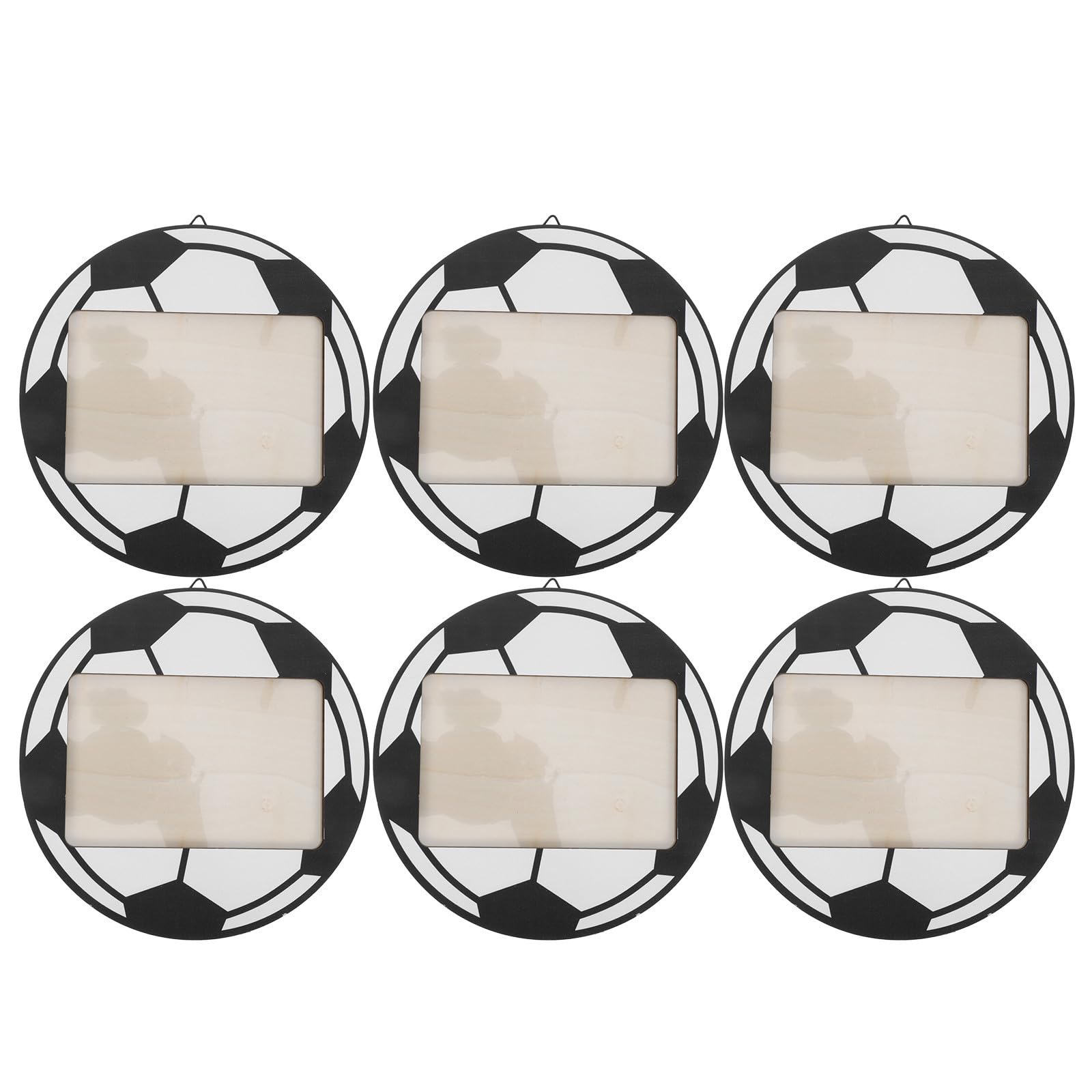 minkissy 6 Pezzi Cornice Resistente in Nero da Tavolo e Legno Foto Design per Rustico Sportivo Facile da Pulire, per Decorazioni Casa e Tavoli da Pranzo di Appassionati di Calcio