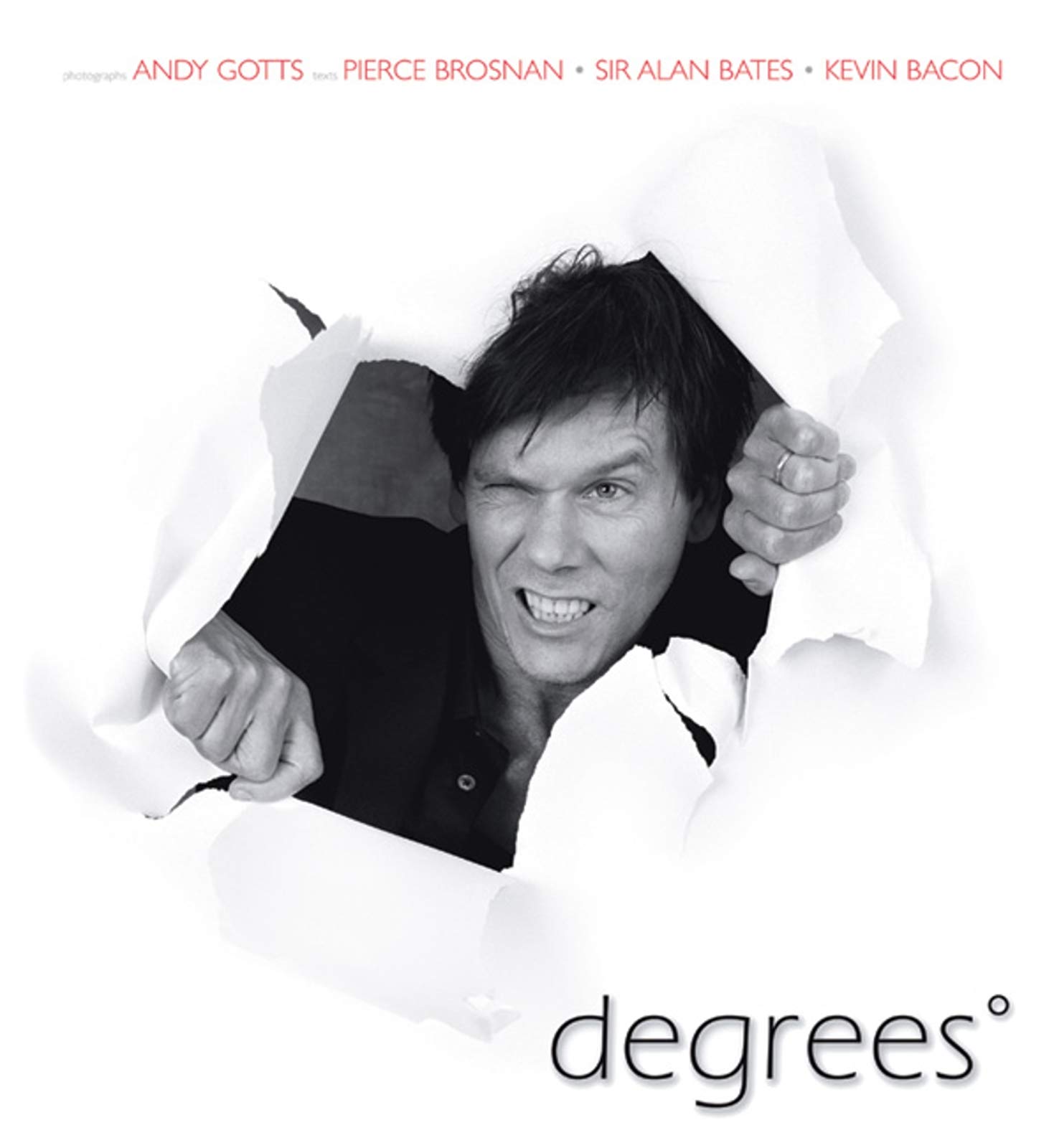 Degrees Andy Gotts; Sir Alan Bates; Kevin Bacon and Pierce Brosnan