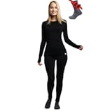 Merino Wool Base Layer Women Set - Novelty Heavyweight, Lite, Midweight Merino Sleepwear for Women Top, Bottom