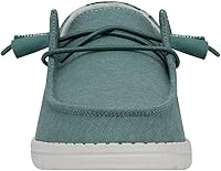 Vista 224 de Hey Dude Wendy - Zapatos de mujer, mocasines sin cordones para mujer, cómodos y ligeros Blanco brillante elástico