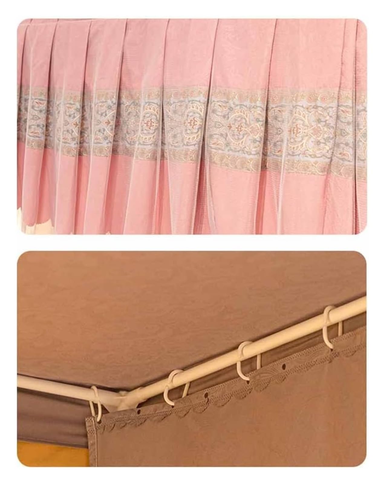 Moskitonetz Bett 4-Pfosten-Bettvorhang, Mesh-Moskitonetz und Schattentuch, (Style 6)