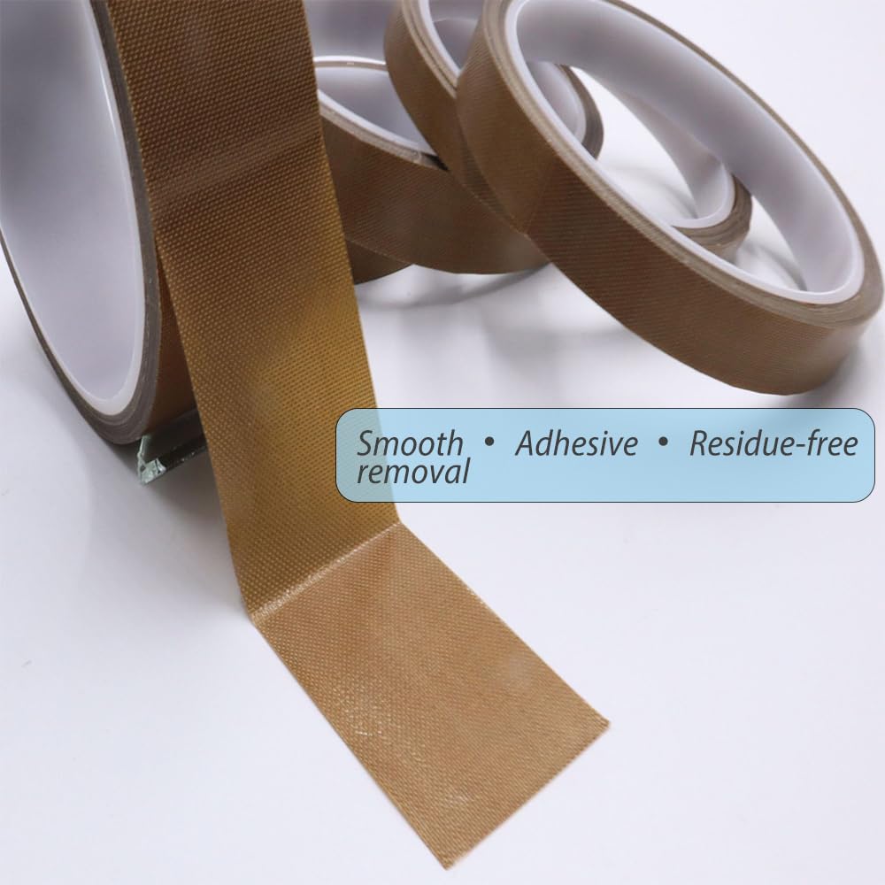 Cinta adhesiva de teflón de PTFE, 100 mm x 10 m, autoadhesiva, para impresora 3D y sellador al vacío (100 mm)