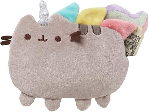 GUND Pusheenicorn Pusheen - Monedero de unicornio de peluche para gato gris 7 pulgadas 4060938 GUND Pusheenicorn Pusheen - Monedero de unicornio de peluche para gato gris 7 pulgadas 4060938