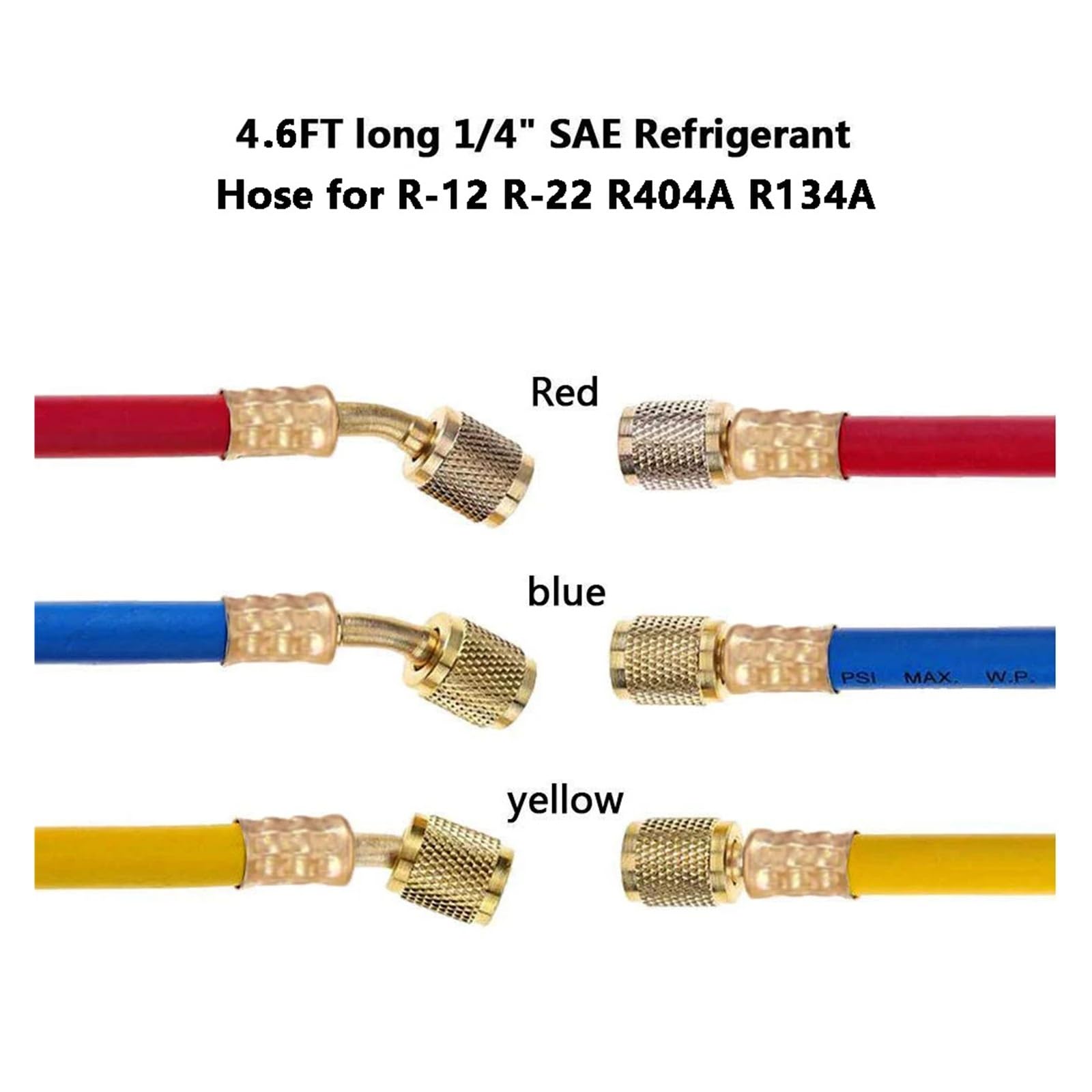 Adaptador de Manguera de manómetro de colector de presión de Aire Acondicionado de Coche R22 R-410A R-134a R-404A manómetro de refrigerante Detección en Tiempo Real