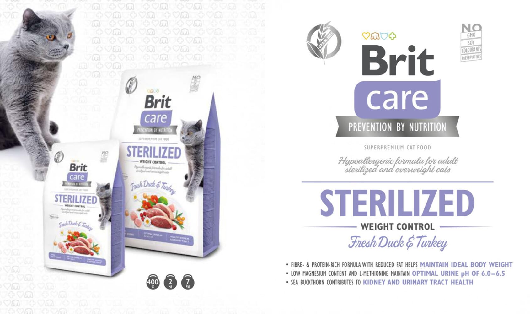 Comida húmeda para Gatos VAFO Praha s.r.o. Brit Care Cat Sterilized Weight 7kg GF