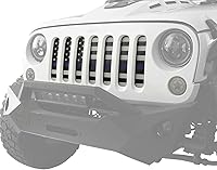 Vista 5 de Hooke Road Deflector de rejilla de malla compatible con Jeep JK Wrangler 2007-2018