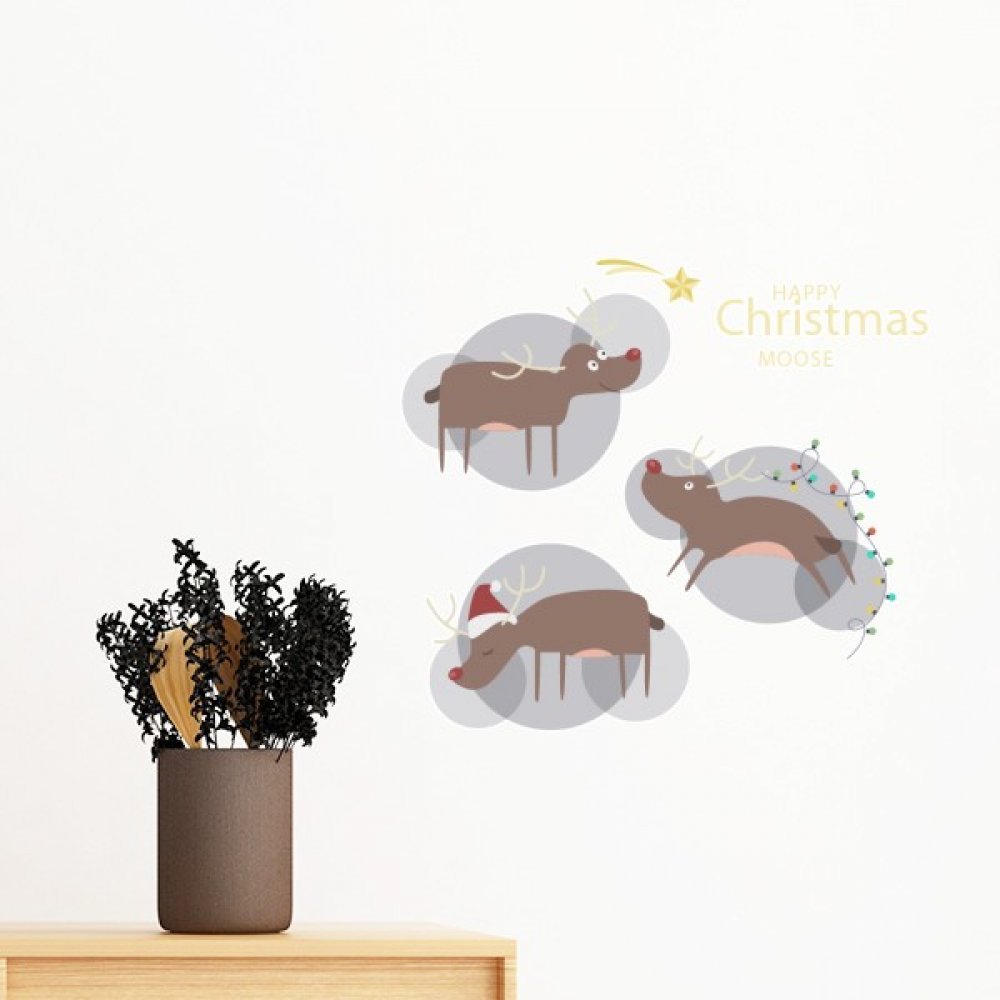 Autocollant Noël renne élan pour une ambiance chaleureuse en famille
