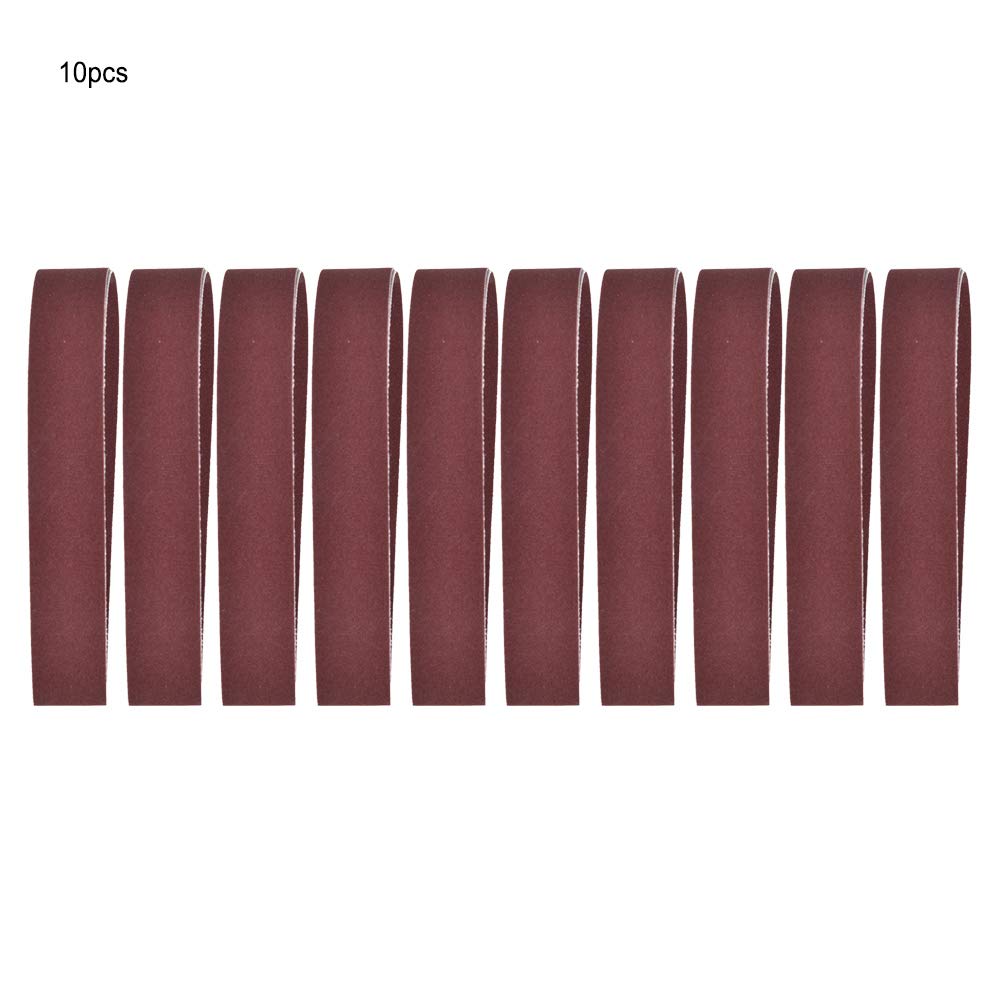 400 Grit Sanding Belt Set, 760x25mm, 10pcs, Aluminum Oxide Belts for Wood and Metal Compatible with Orbital Sanders - Image 2