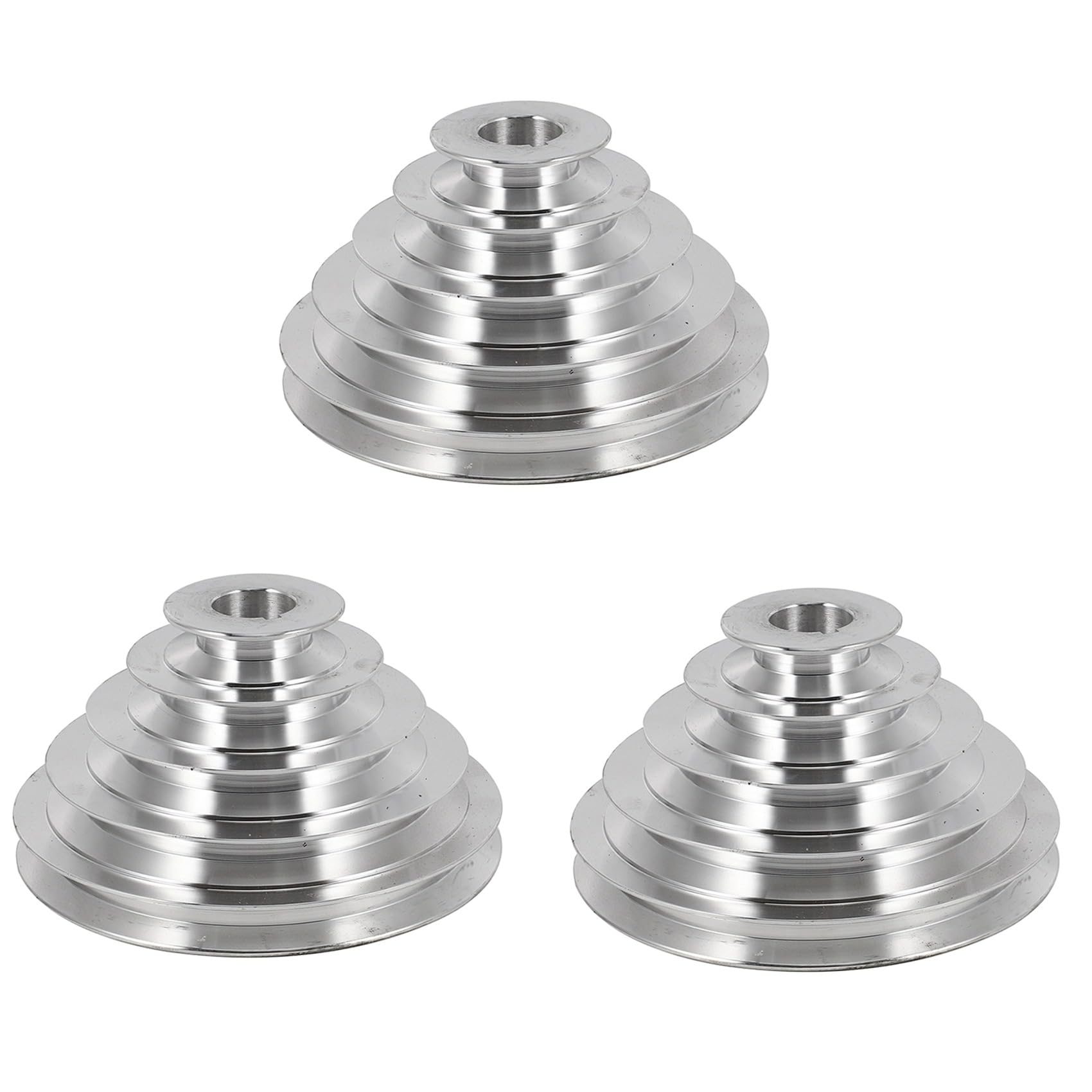 Polea de pagoda de aluminio 25mm de diámetro y 5 pasos para correa dentada