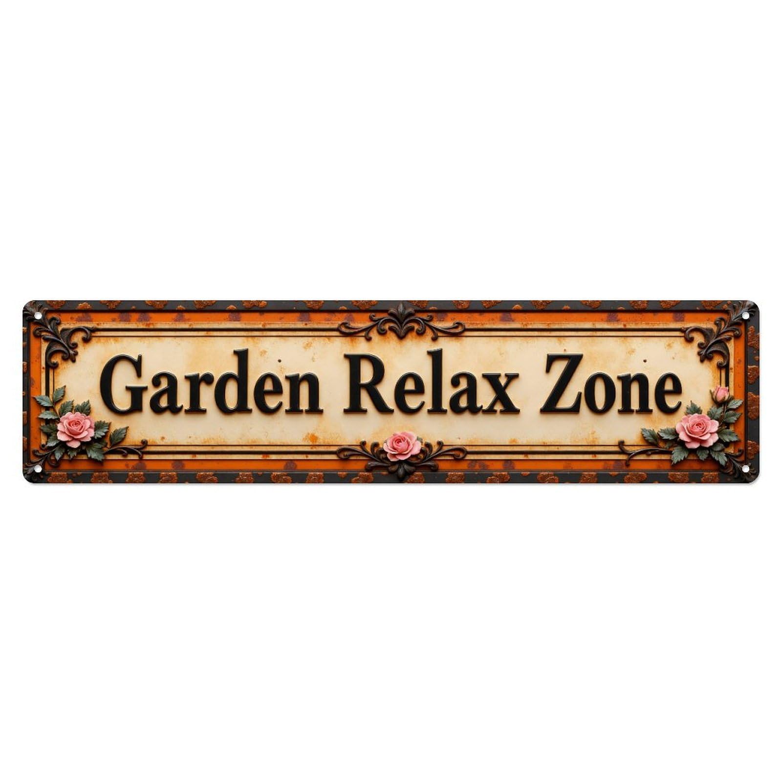 Garden Relax Zone Sign Metal Tin Sign Plaque