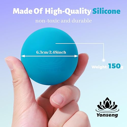 Miniatura 2 de Bolas de yoga físicas para masaje, bolas de lacrosse para liberación miofascial, terapia de punto gatillo, dolor muscular, masaje de tejido