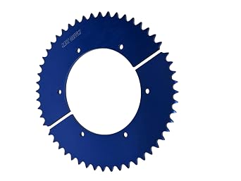 Split Aluminum Sprocket for 420 or 40 Chain. Blue 42 Tooth