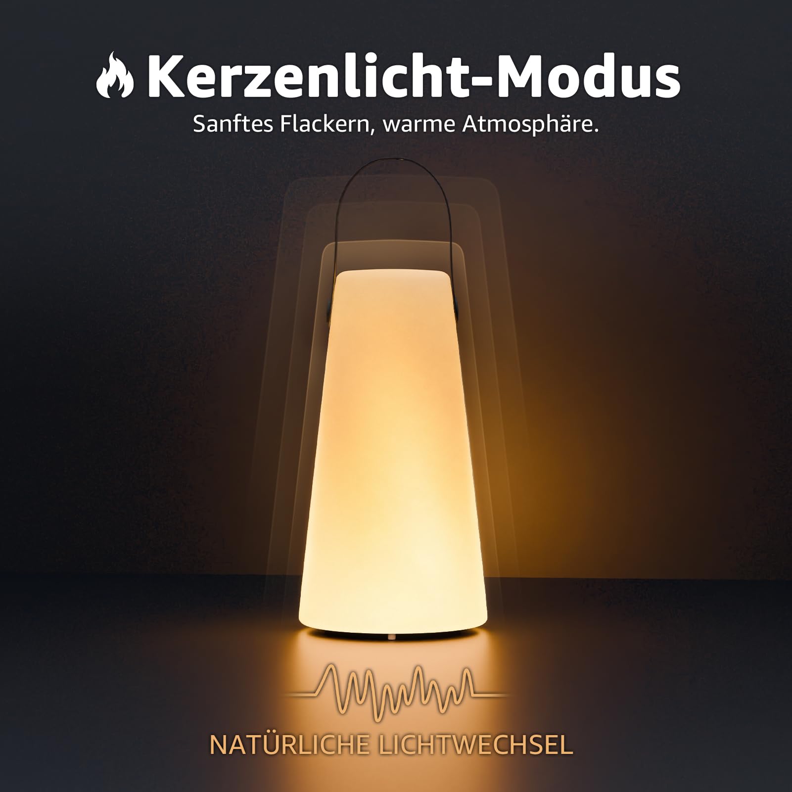 uuffoo 2er-Set LED Außen-Tischlampen, drahtlose RGB Akku-Tischlampen Outdoor mit Fernbedienung, IP44 wasserfest für Balkon, Garten, Camping & Gartendekoration(Weiß-A)