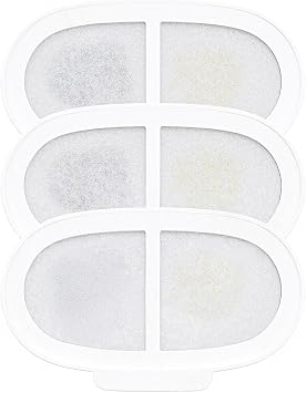 3Pcs Cat Water Fountain Filter Compatible with 67oz/2L Dog Water Fountain P3/P3s Pet WaterFountain Replacement Filter